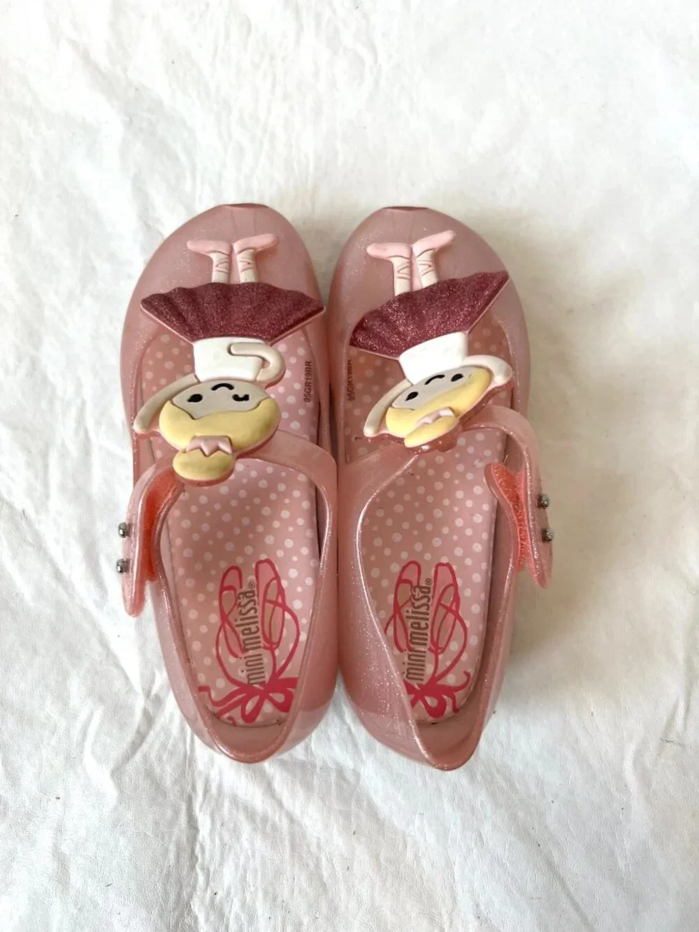 Mini Melissa mary janes Ultragirl jelly shoes Ballerina dancer size 11 pink - Picture 5 of 12